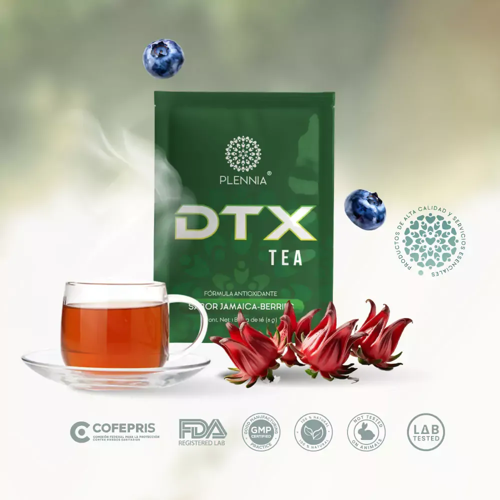 DTX Tea con sellos de calidad