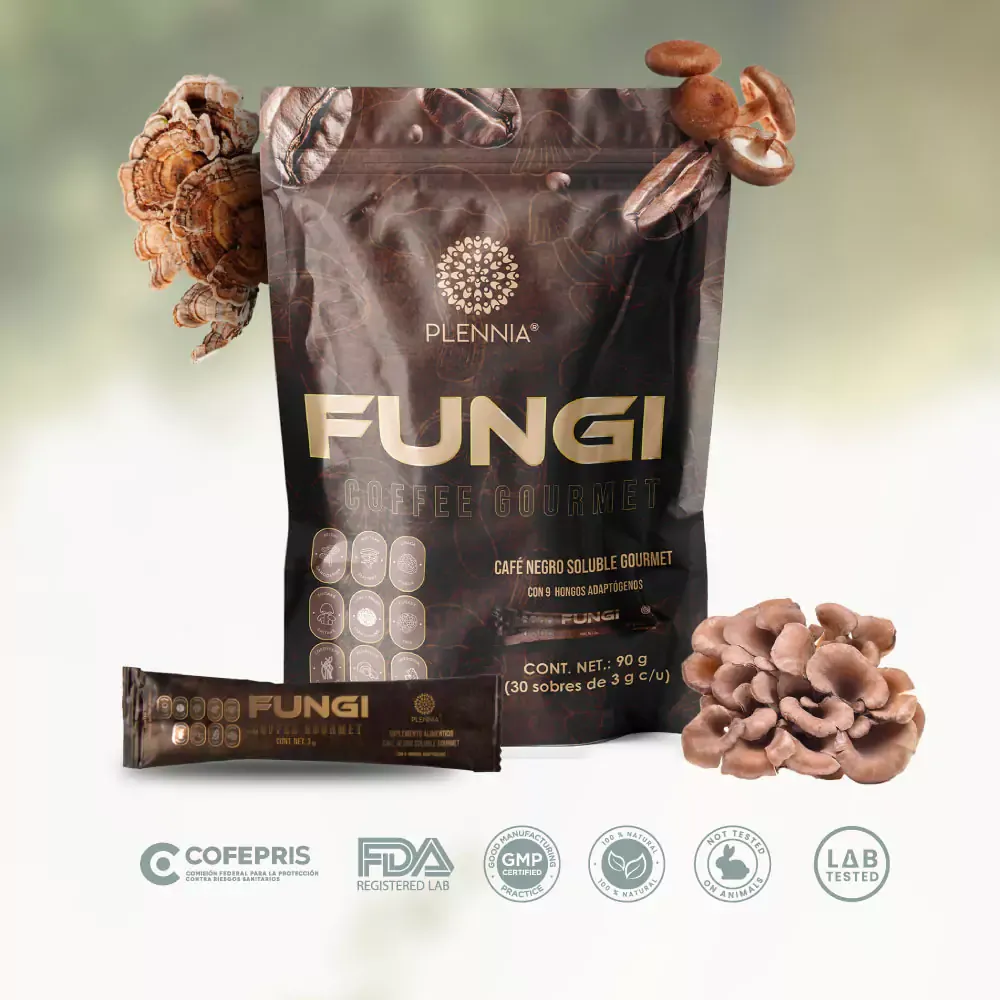 Fungi Coffee con sellos de calidad