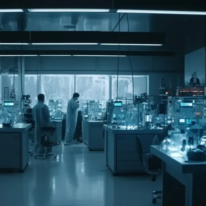 Instalaciones del laboratorio con equipos de análisis